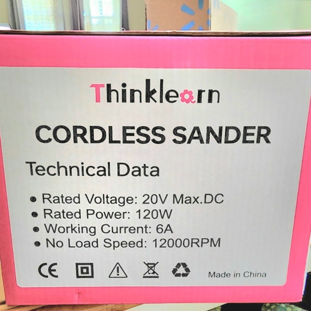 Cordless Detail Sander 20V Electric  With 22Pcs Sandpapers 12000 Hot Pink New!! - Picture 6 of 6